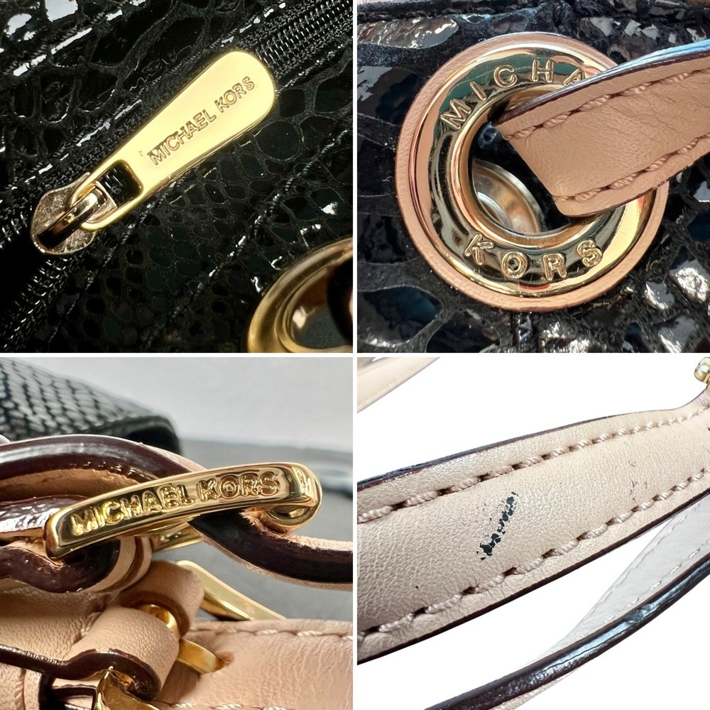 Michael Kors Black Embossed Python Tote Bag - image 7